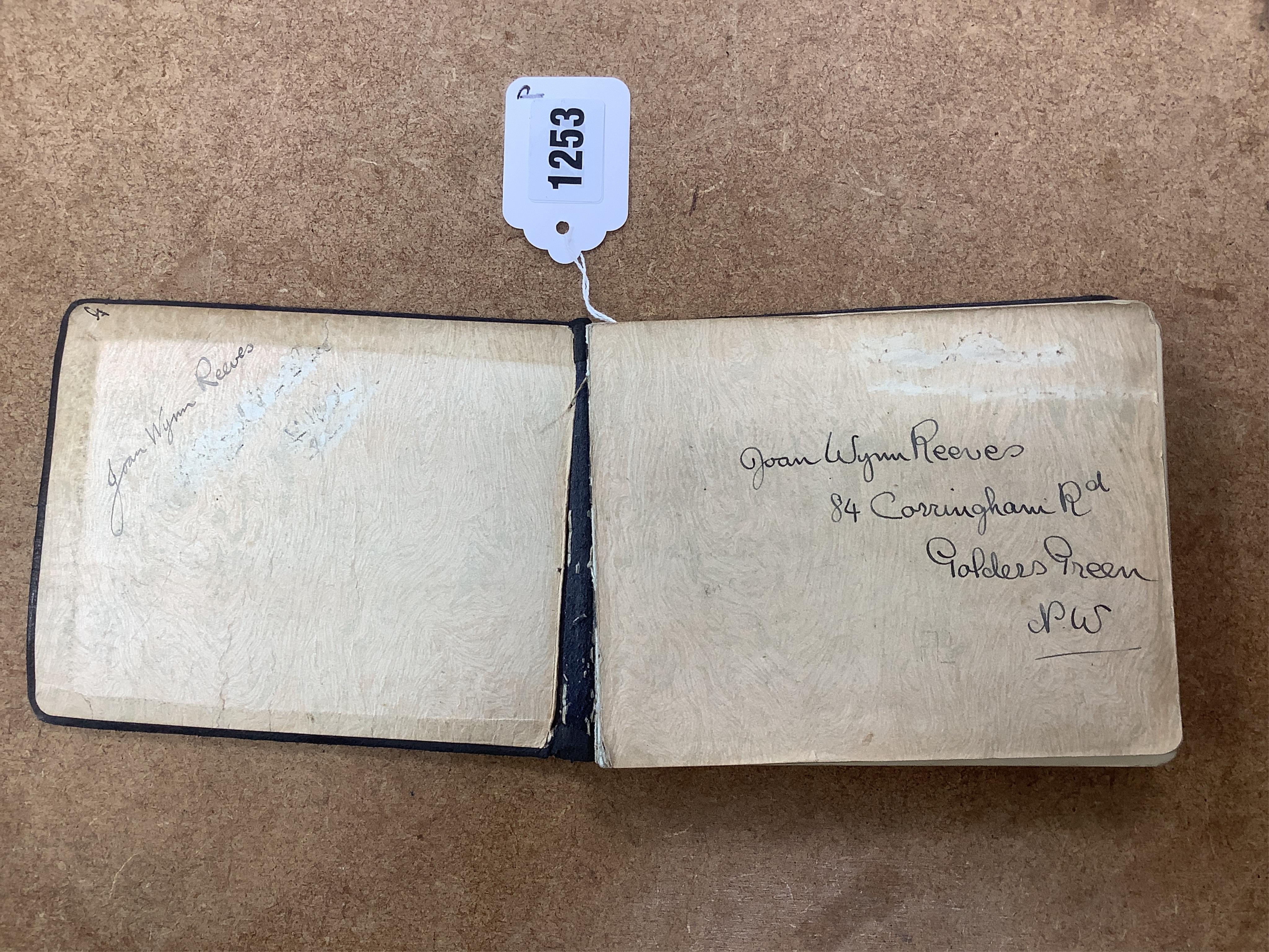 A mid 1920s autograph album containing signatures from the world of classical music, collected by Joan Wynn Reeves, daughter of the violinist and conductor Herbert Wynn Reeves, including a hand written letter from Sir Ed
